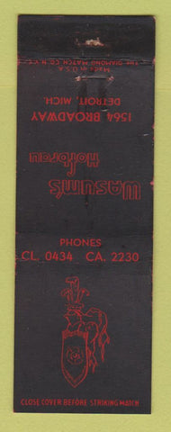 Matchbook Cover - Wasum's Hofbrau Detroit MI WEAR