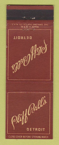 Matchbook Cover - Pfiff Bell's Detroit MI