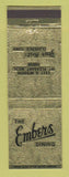Matchbook Cover - Embers Restaurant Mount Pleasant MI