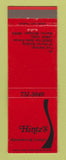 Matchbook Cover - Hintz's Restaurant Lounge Warren MI