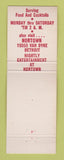 Matchbook Cover - Hintz's Restaurant Lounge Warren MI
