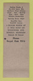 Matchbook Cover - Bill's Restaurant Berkely MI