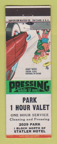 Matchbook Cover - Park 1 Hour Valet Cleaning Detroit?
