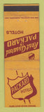 Matchbook Cover - Packard Hotels Findlay OH Piqua Zanesville Wooster
