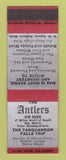 Matchbook Cover - Antlers Hubert MI Tahquameon Falls