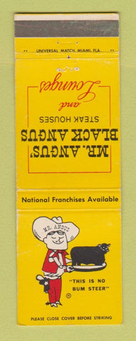 Matchbook Cover - Mr Angus Black Angus Steak