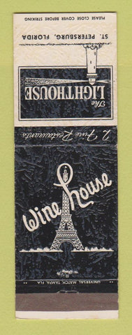 Matchbook Cover - The Lighthouse Wine House St Petersburg FL