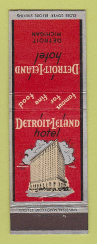 Matchbook Cover - Detroit Leland Hotel MI