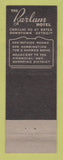 Matchbook Cover - Barlum Hotel Detroit MI