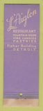 Matchbook Cover - L'Aiglon Detroit MI