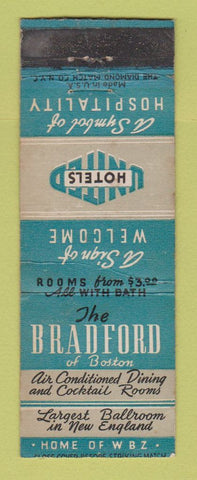 Matchbook Cover - Bradford Hotel Boston MA WEAR