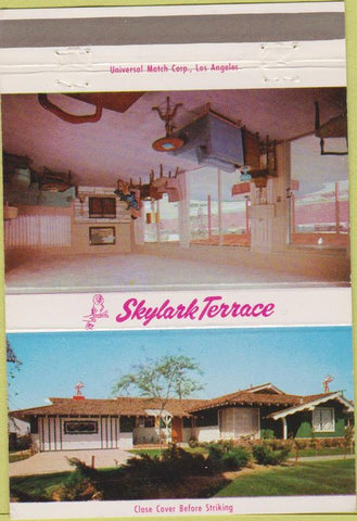 Matchbook Cover - Skylark Terrace of Riverside Garden Grove CA 40 Strike