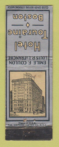 Matchbook Cover - Hotel Touraine Boston MA WEAR