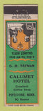 Matchbook Cover - Calumet Hotel Pipestone MN