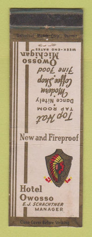 Matchbook Cover - Hotel Owosso MI