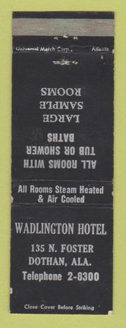 Matchbook Cover - Wadlington Hotel Dothan AL WEAR