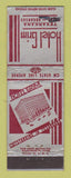 Matchbook Cover - Hotel Grim Texarkana AR TX WRITING