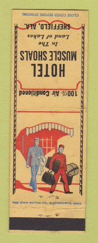 Matchbook Cover - Hotel Muscle Shoals Sheffield AL bellhop