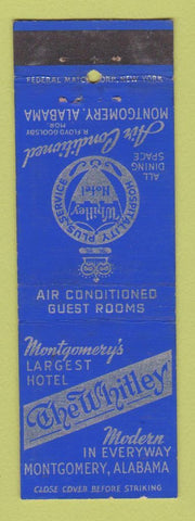 Matchbook Cover - Whitley Hotel Montgomery AL Federal