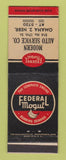Matchbook Cover - Federal Mogul Bearings Modern Service Omaha NE