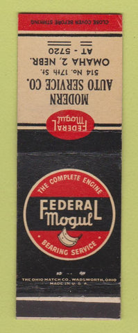 Matchbook Cover - Federal Mogul Bearings Modern Service Omaha NE
