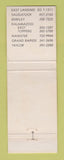 Matchbook Cover - Coral Gables Ilforno Restaurant East Lansing Kalamazoo MI