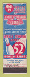 Matchbook Cover - Sunset Bowling Center Warner Bros Movies Hollywood CA WEAR