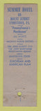 Matchbook Cover - Summit Hotel Uniontown PA Baron Munchausen Room