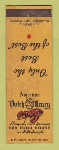 Matchbook Cover - American Dutch Pantry Pittsburgh PA restaurant WEAR