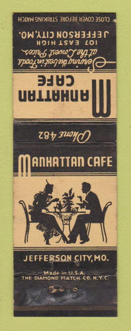 Matchbook Cover - Manhattan Cafe Jefferson City MO WEAR