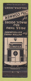 Matchbook Cover - The Corner Restaurant Helena MT