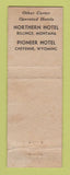 Matchbook Cover - Hotel Rainbow Great Falls MT