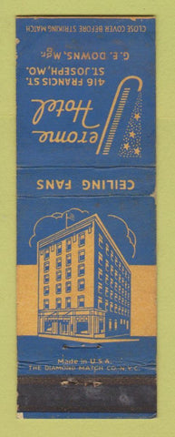 Matchbook Cover - Jerome Hotel St Joseph MO WEAR