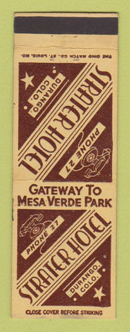 Matchbook Cover - Strater Hotel Durango Colorado low phone #
