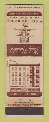 Matchbook Cover - Molly Pitcher Hotel Carlisle PA