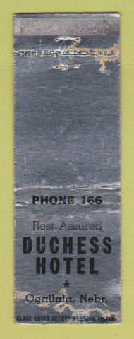 Matchbook Cover - Duchess Hotel Ogallala NE WORN