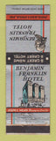 Matchbook Cover - Benjamin Franklin Hotel Philadelphia PA