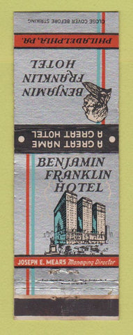 Matchbook Cover - Benjamin Franklin Hotel Philadelphia PA