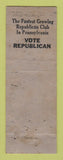 Matchbook Cover - Harrisburg PA Republican Club WEAR