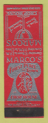 Matchbook Cover - Marco's Chop House Detroit MI WEAR