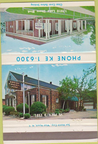 Matchbook Cover - Grdina  and  Sons Furniture Funeral Cleveland OH 40 Strike