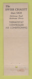 Matchbook Cover - Swiss Chalet Restaurant Colorado Springs WEAR