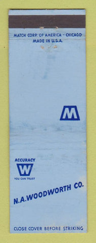 Matchbook Cover - NA Woodworth Gages Tools Detroit MI WEAR