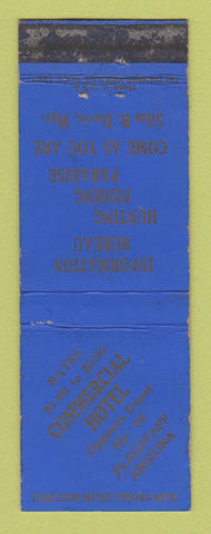 Matchbook Cover - Commercial Hotel Flagstaff AZ Route 66 WEAR
