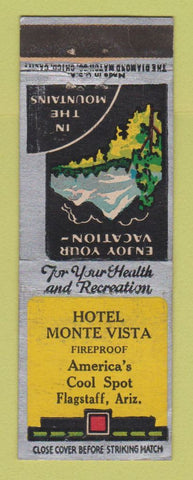 Matchbook Cover - Hotel Monte Vista Flagstaff AZ WEAR