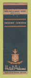 Matchbook Cover - Hotel Adams Phoenix AZ