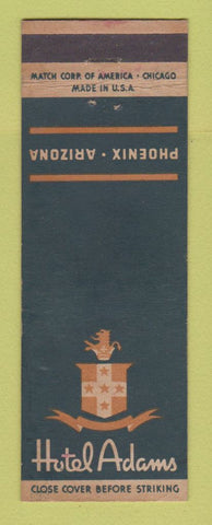 Matchbook Cover - Hotel Adams Phoenix AZ