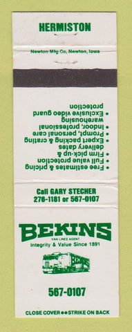 Matchbook Cover - Bekins Trucking Hermiston OR