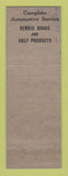 Matchbook Cover - Basinger Tire Company Detroit MI