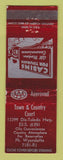 Matchbook Cover - Town & Country Court Wyandotte MI WEAR